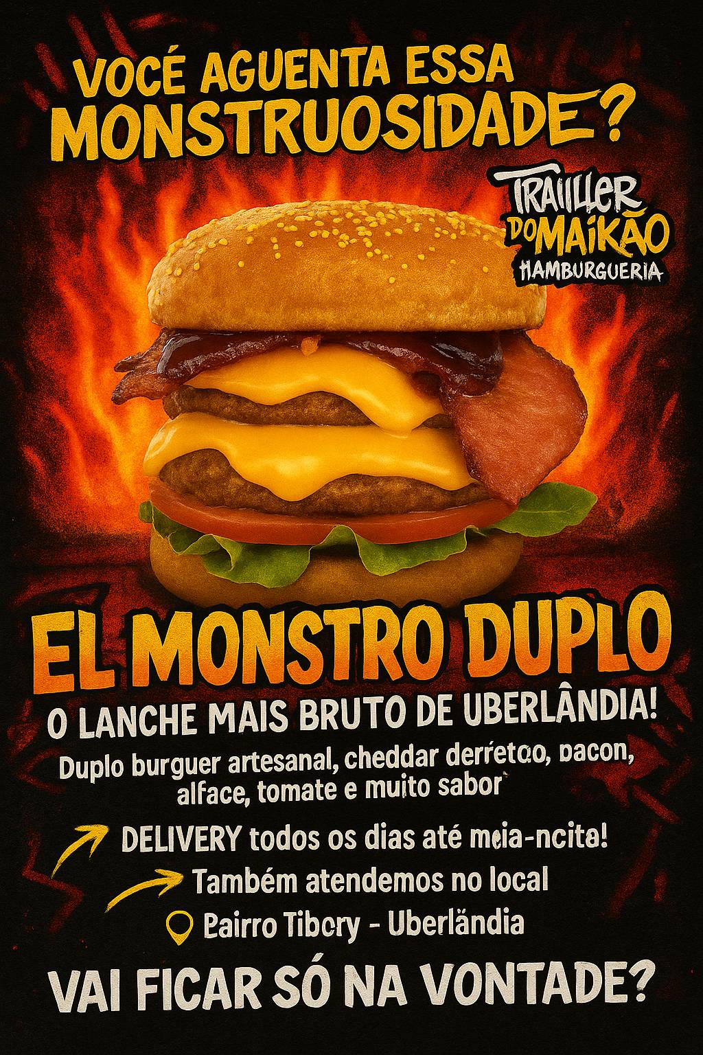 TRAILLER DO MAIKÃO HAMBURGUERIA cardápio