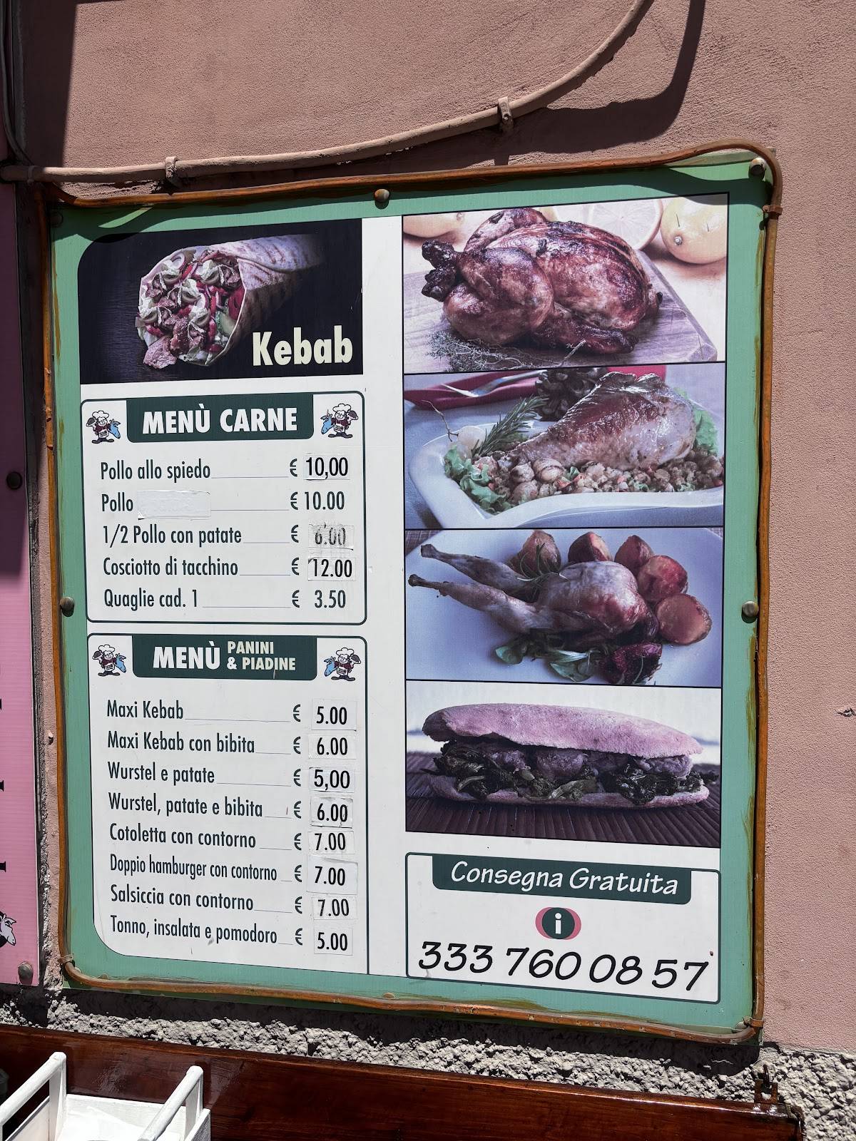 Menu di Take Away Meat and Fish pollo allo spiedo 