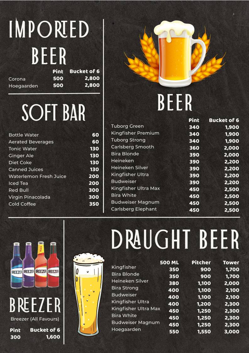 Talli Bar & Kitchen menu