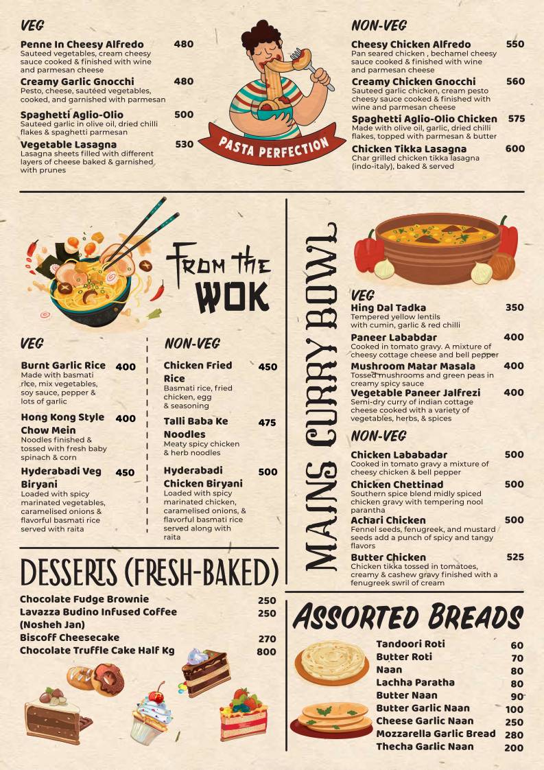 Talli Bar & Kitchen menu