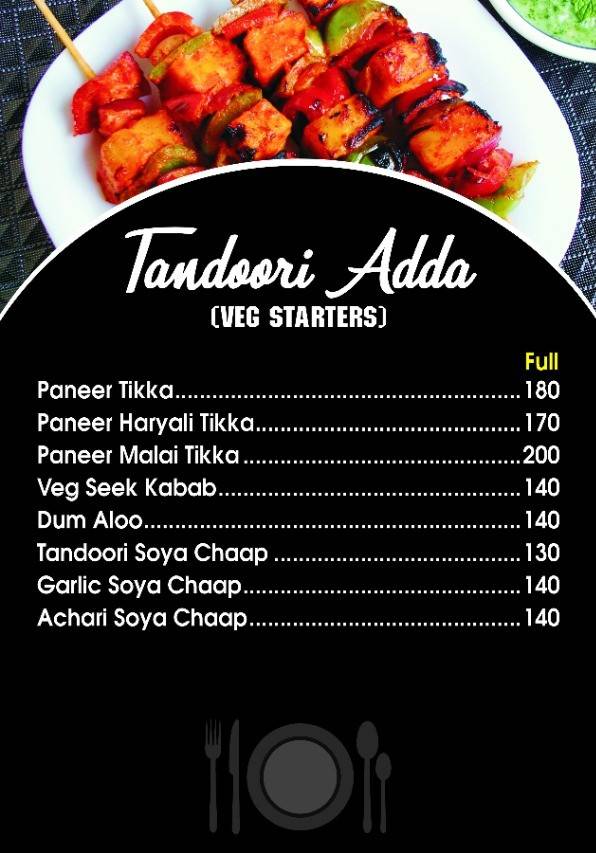 Tandoori Adda menu
