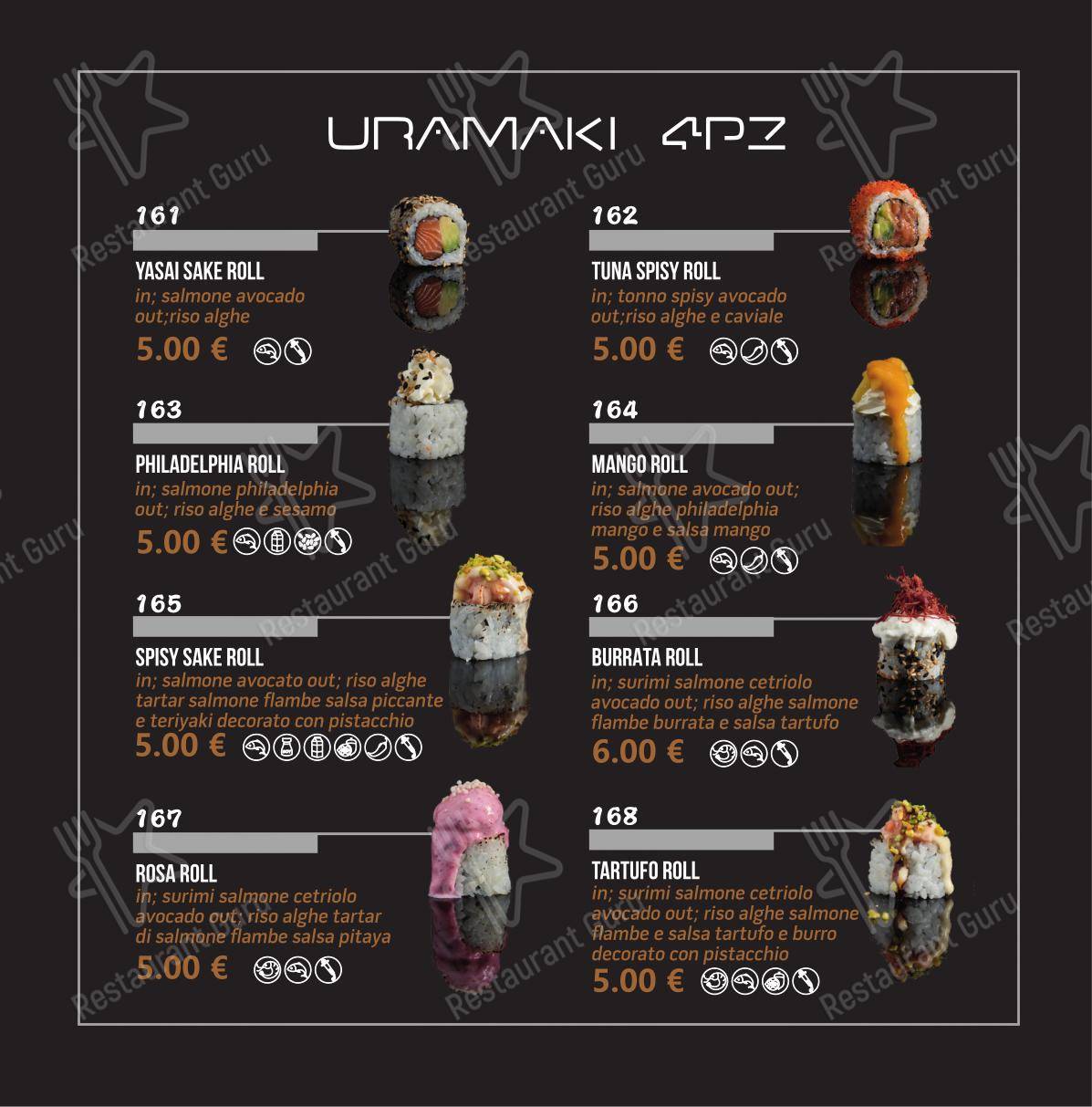 Menu per Taro Sushi ristorante