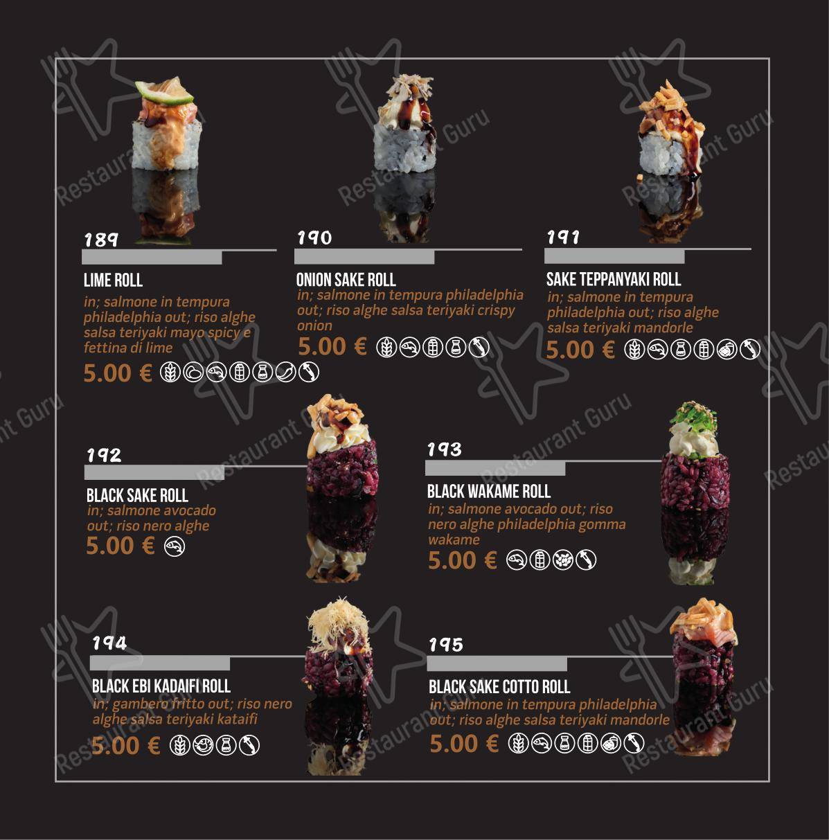 Menu di Taro Sushi - Menu