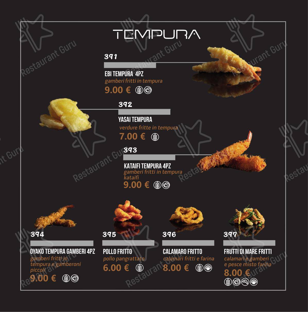 Menu per Taro Sushi in Frosinone
