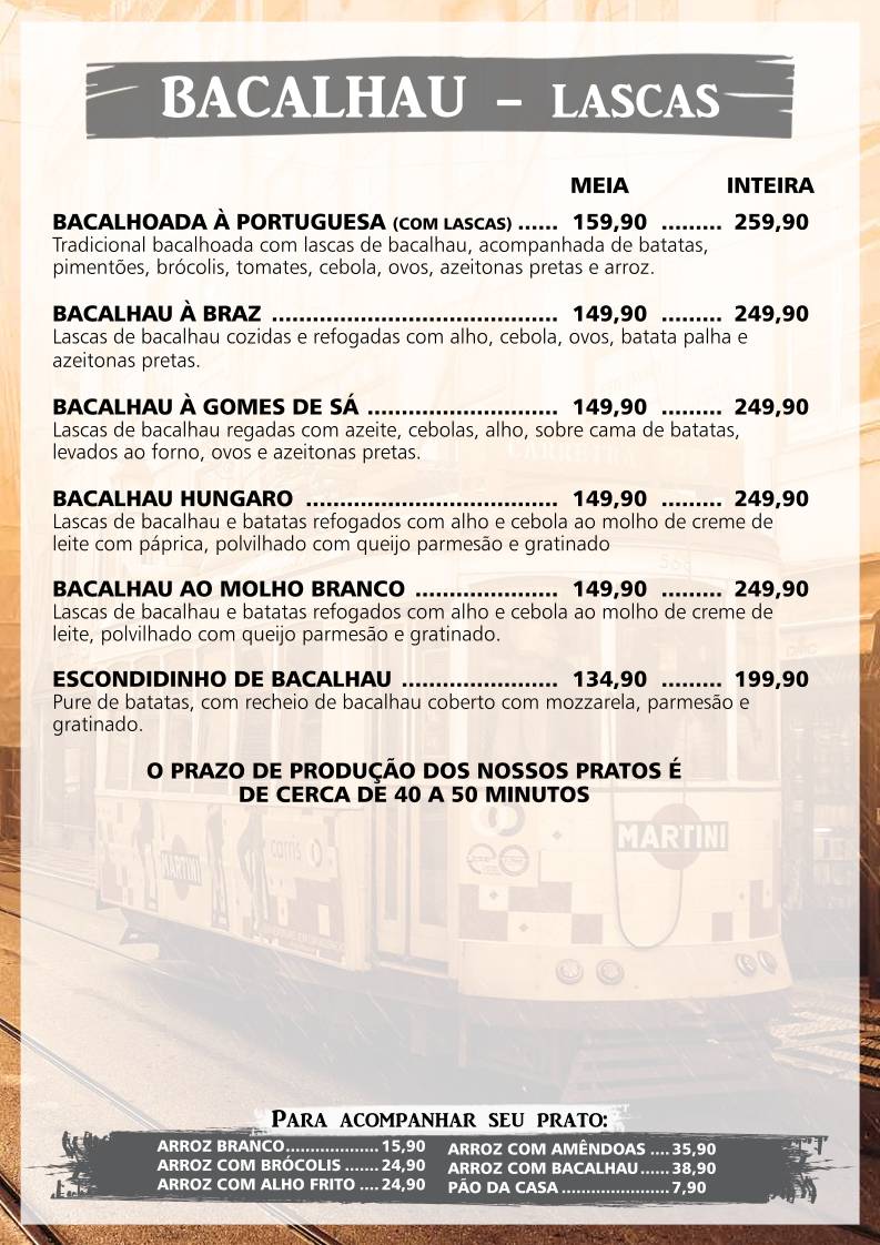 Tasca Do Portuga cardápio
