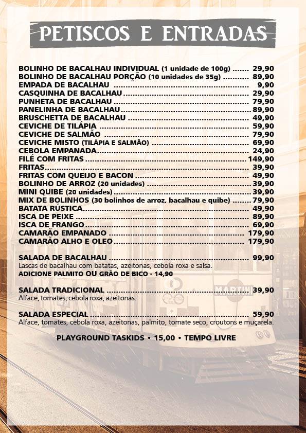 Tasca Do Portuga cardápio
