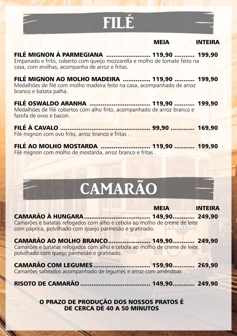 Tasca Do Portuga cardápio