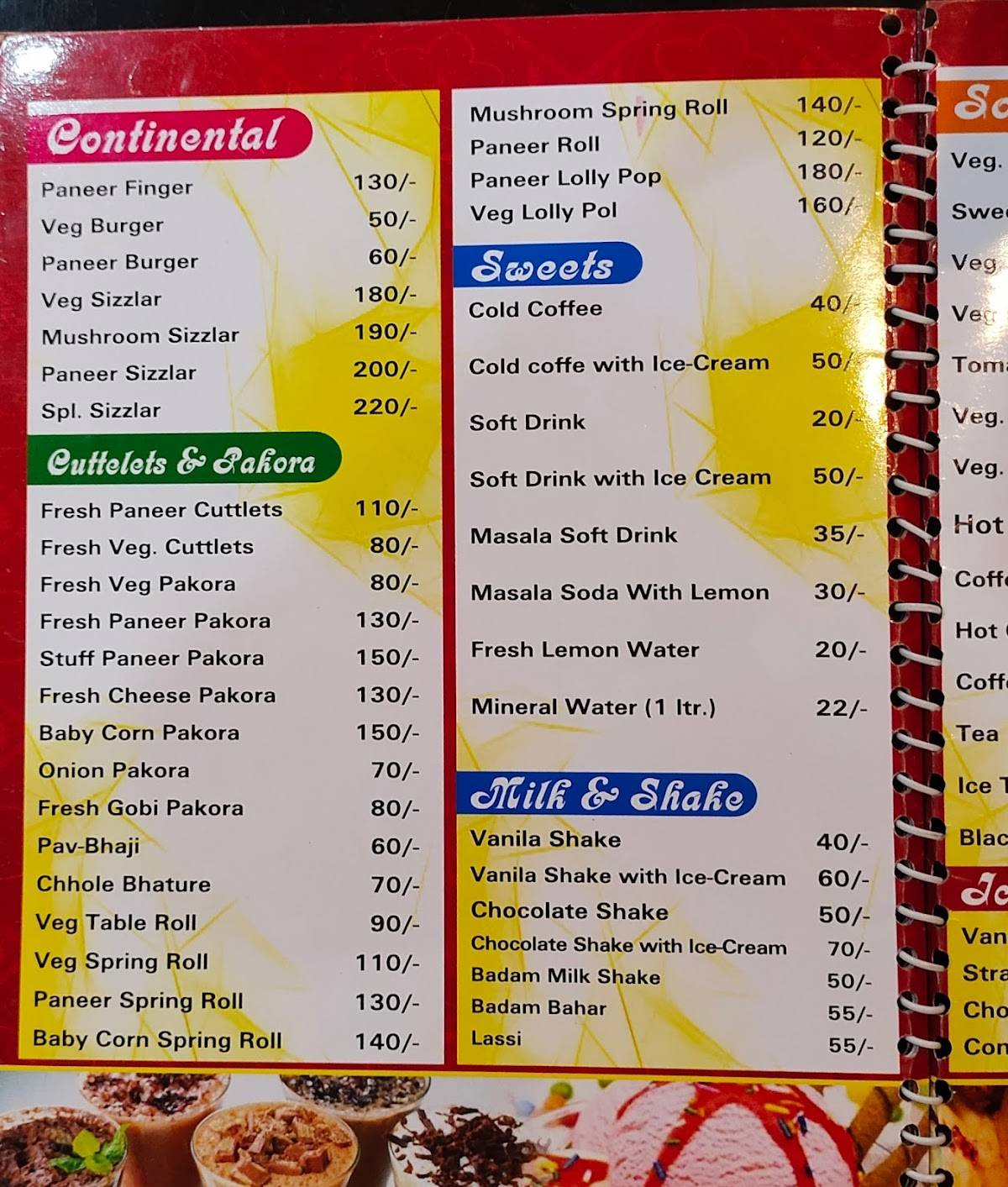 Tej Food Restaurant menu