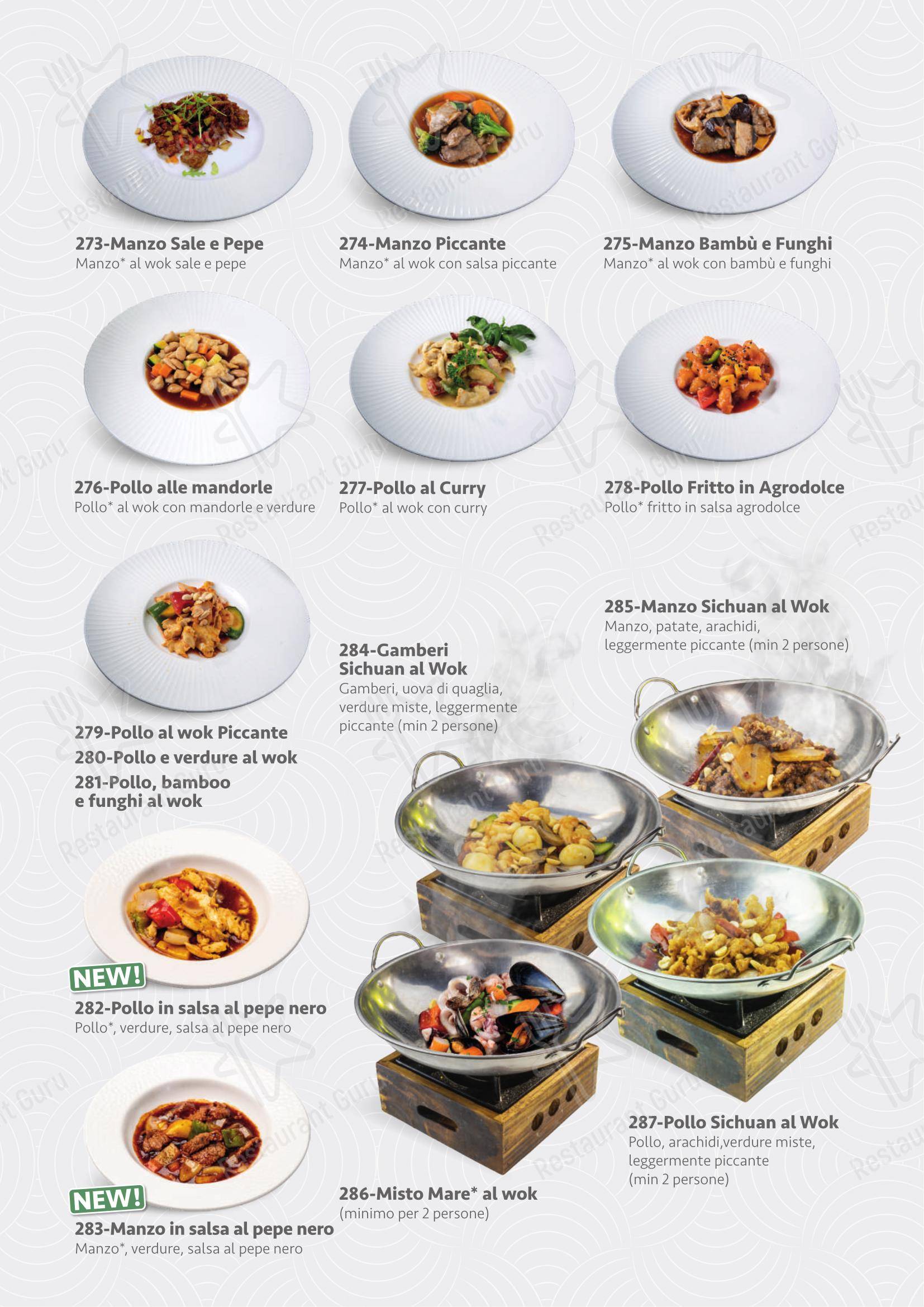 Menu bar per Tenji Ristorante Giapponese in Parma