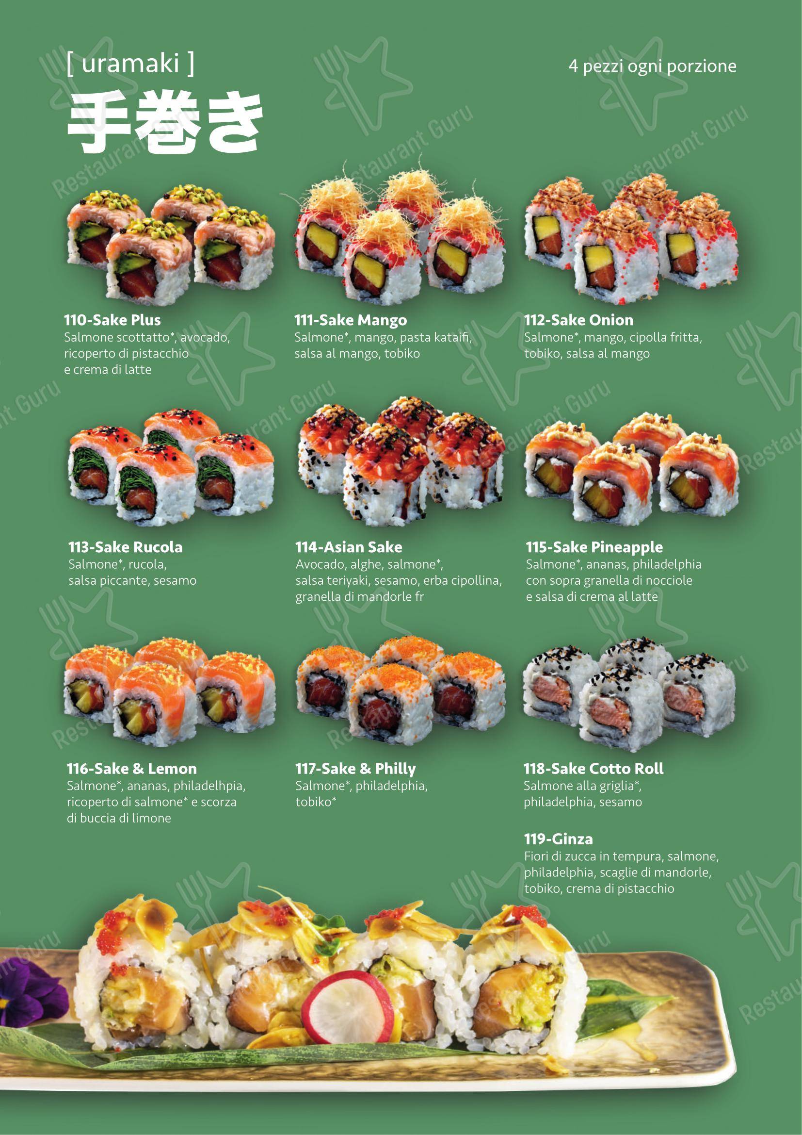 Tenji Ristorante Giapponese in Parma - Menu bar