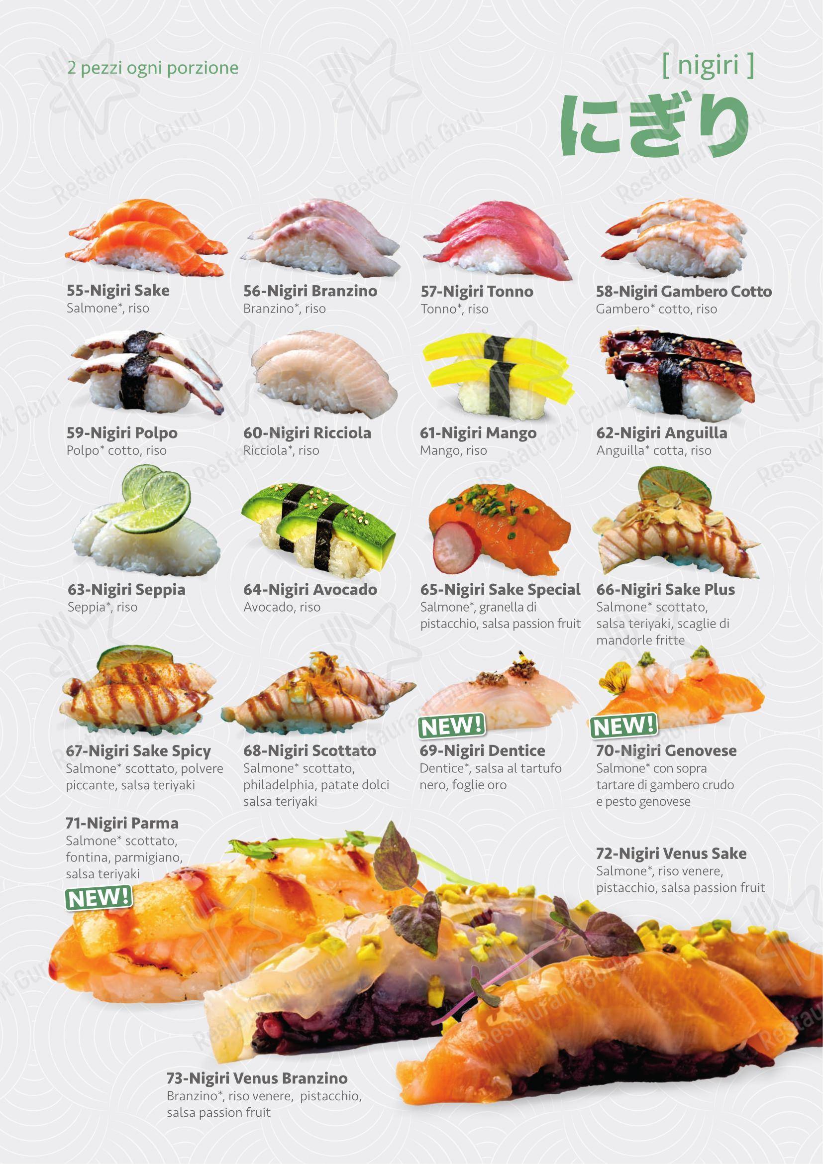 Menu di Tenji Ristorante Giapponese - Menu bar