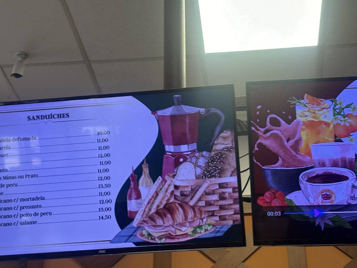 Padaria Império cardápio