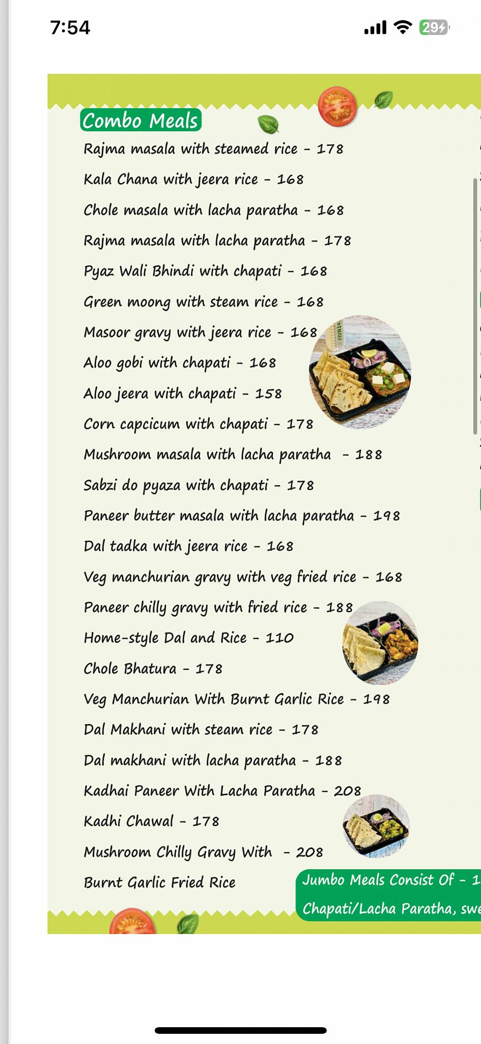 #Thali - Best Thali In Borivali menu