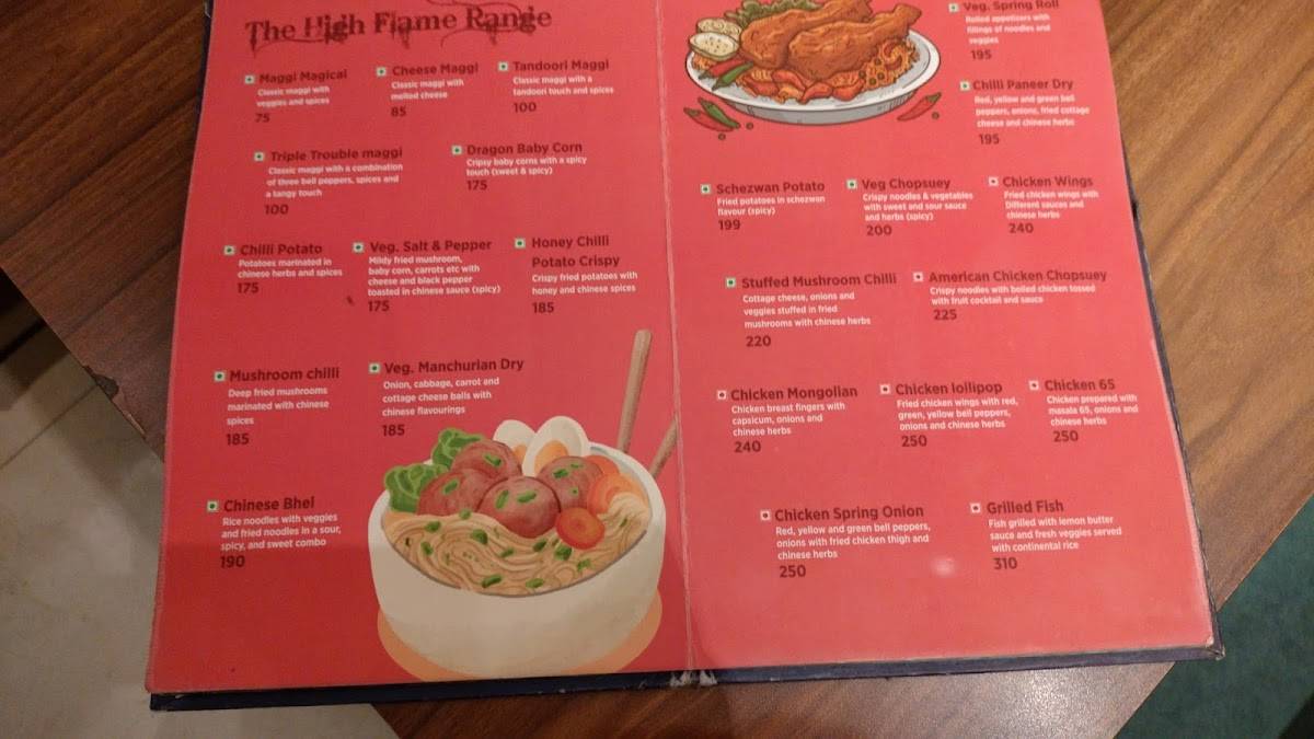 The Adhoc House, Rohtak menu