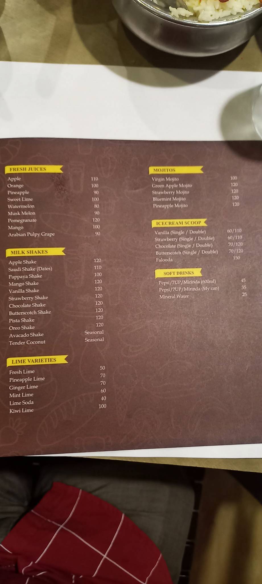 The Bay Grill menu