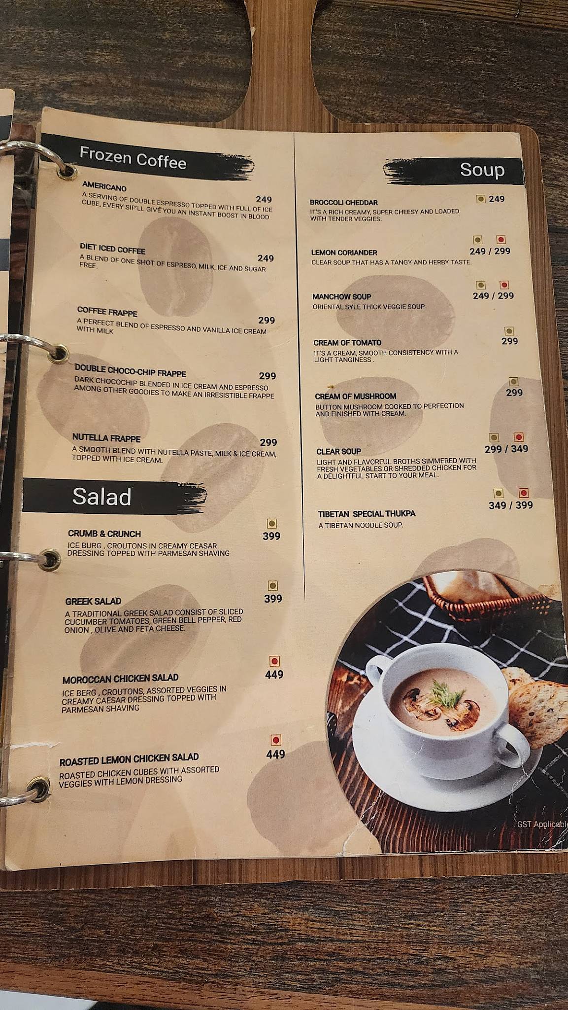 The Chocolate Room zirakpur menu
