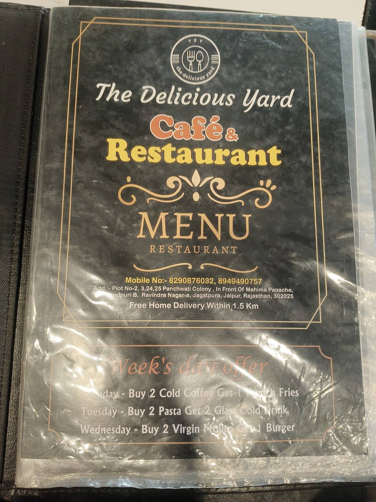The DeIicious Yard // family restaurants in jaipur menu