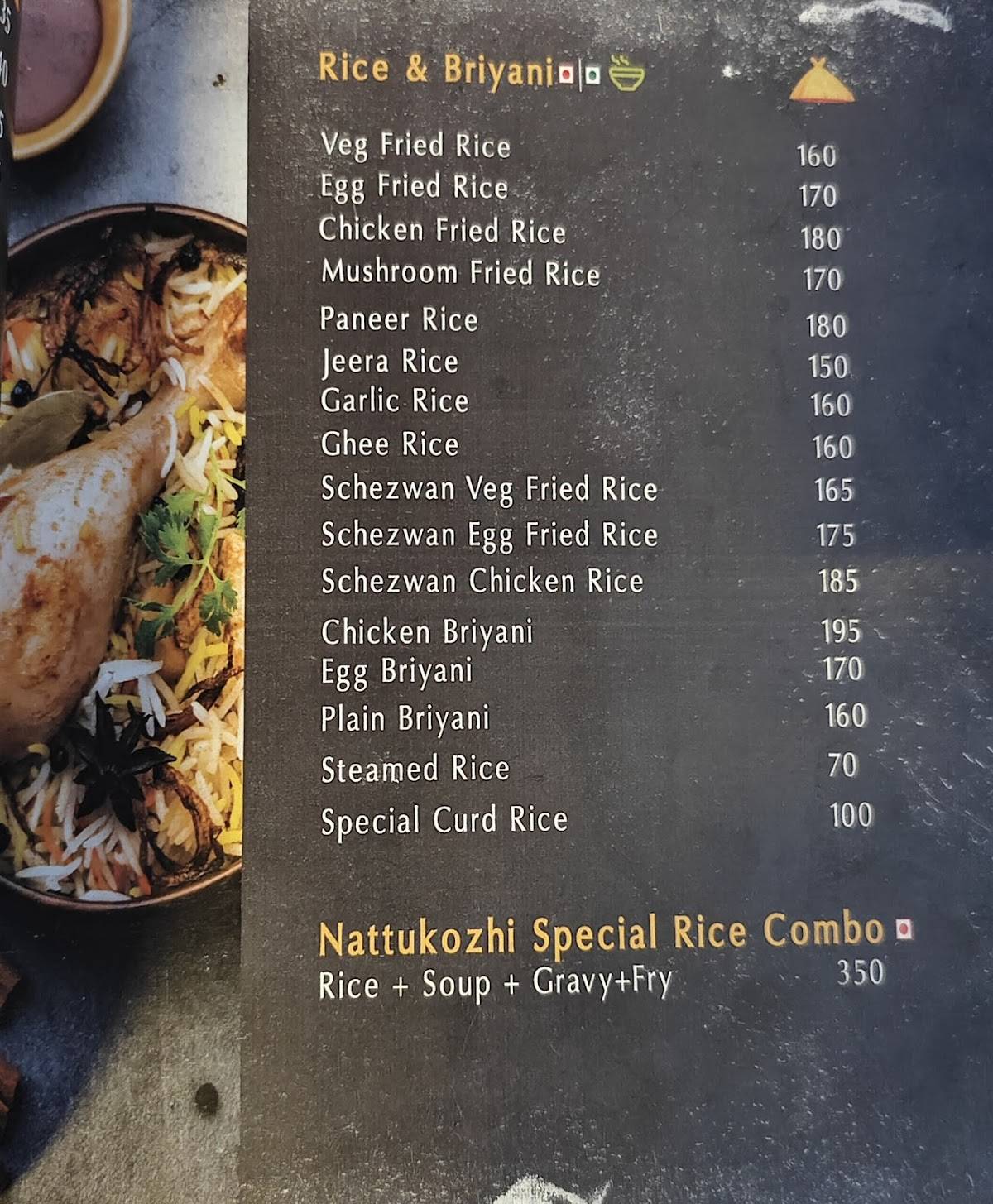 The Garden Restaurant menu