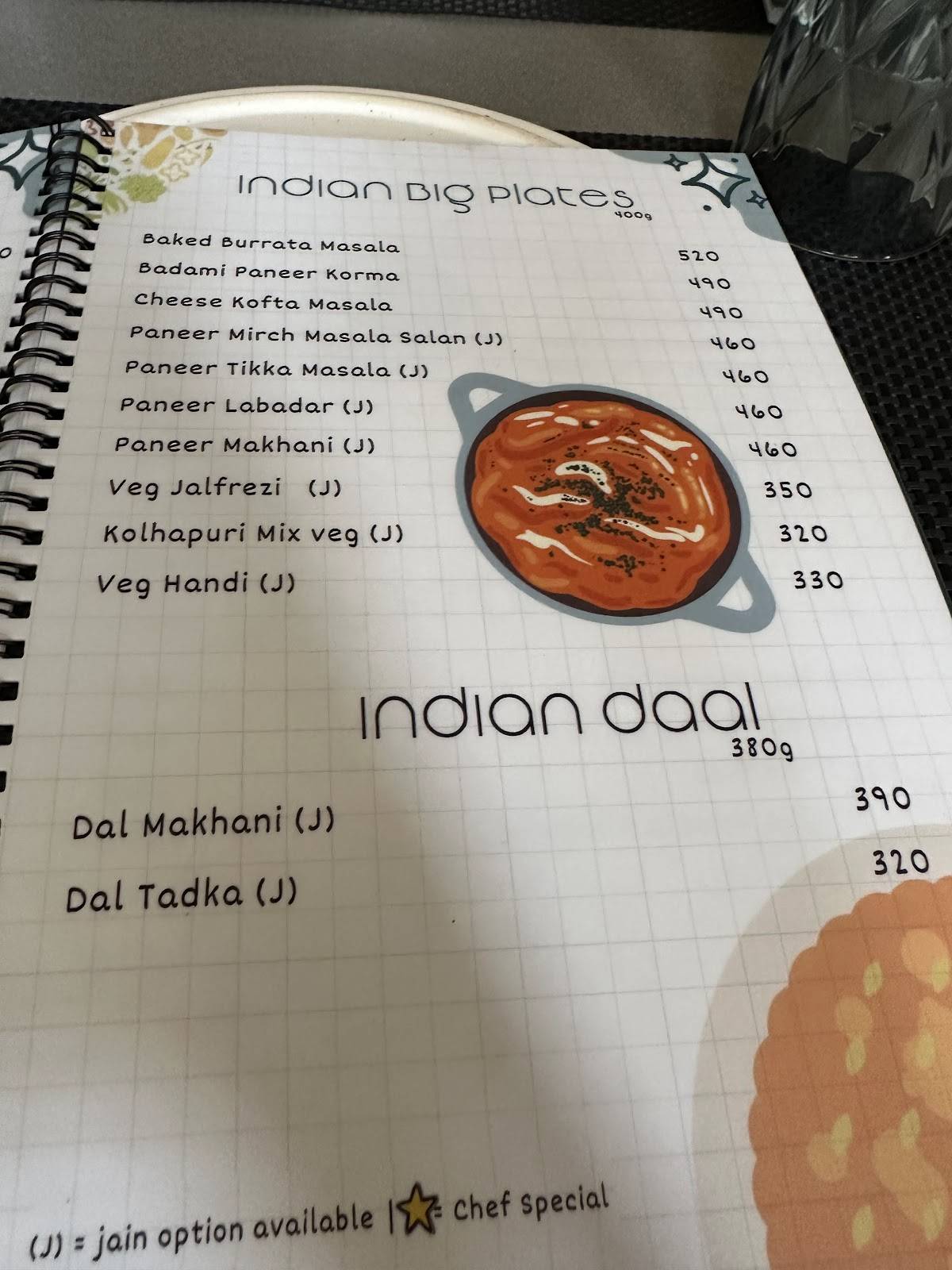 The House of Earthmonk- Anand menu