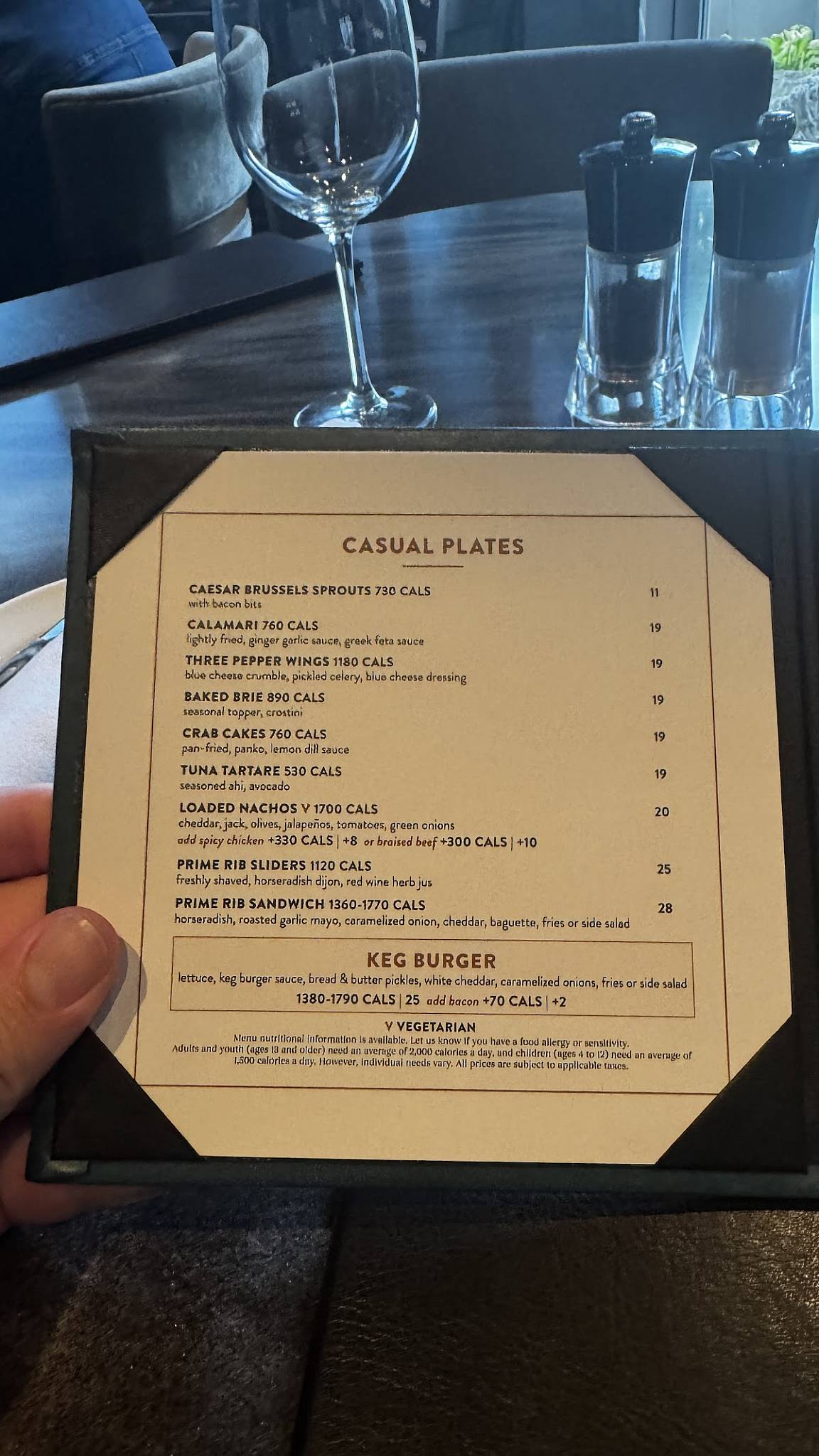 Menu de The Keg Steakhouse + Bar - Hamilton Mountain