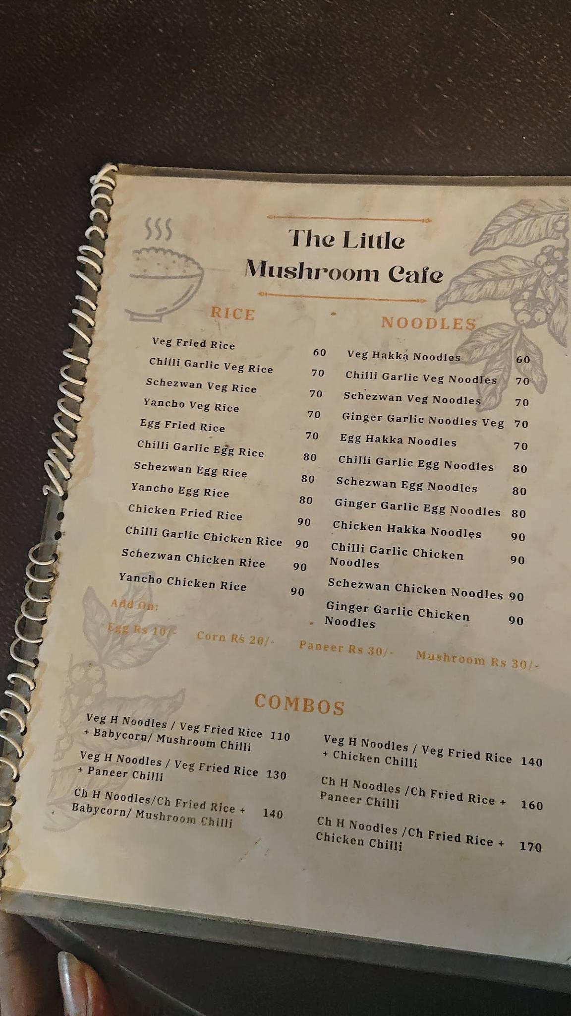 The Little Mushroom Cafe menu