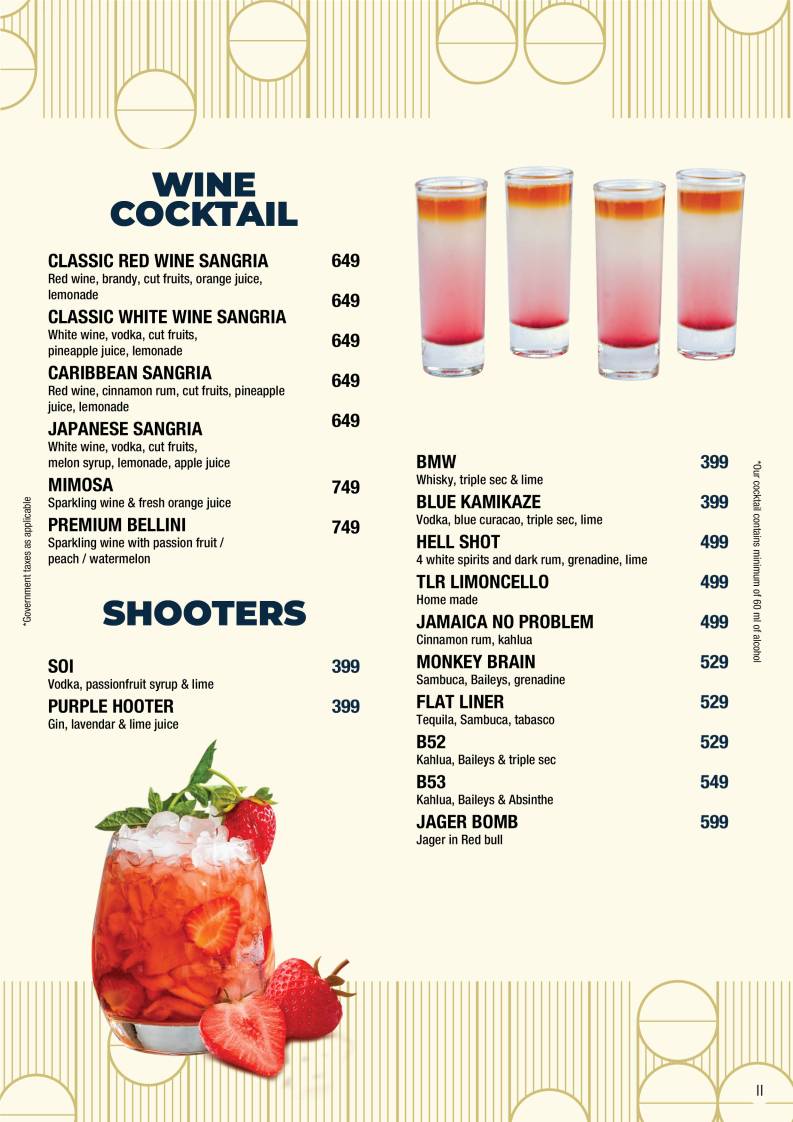 The Living Room Coimbatore menu