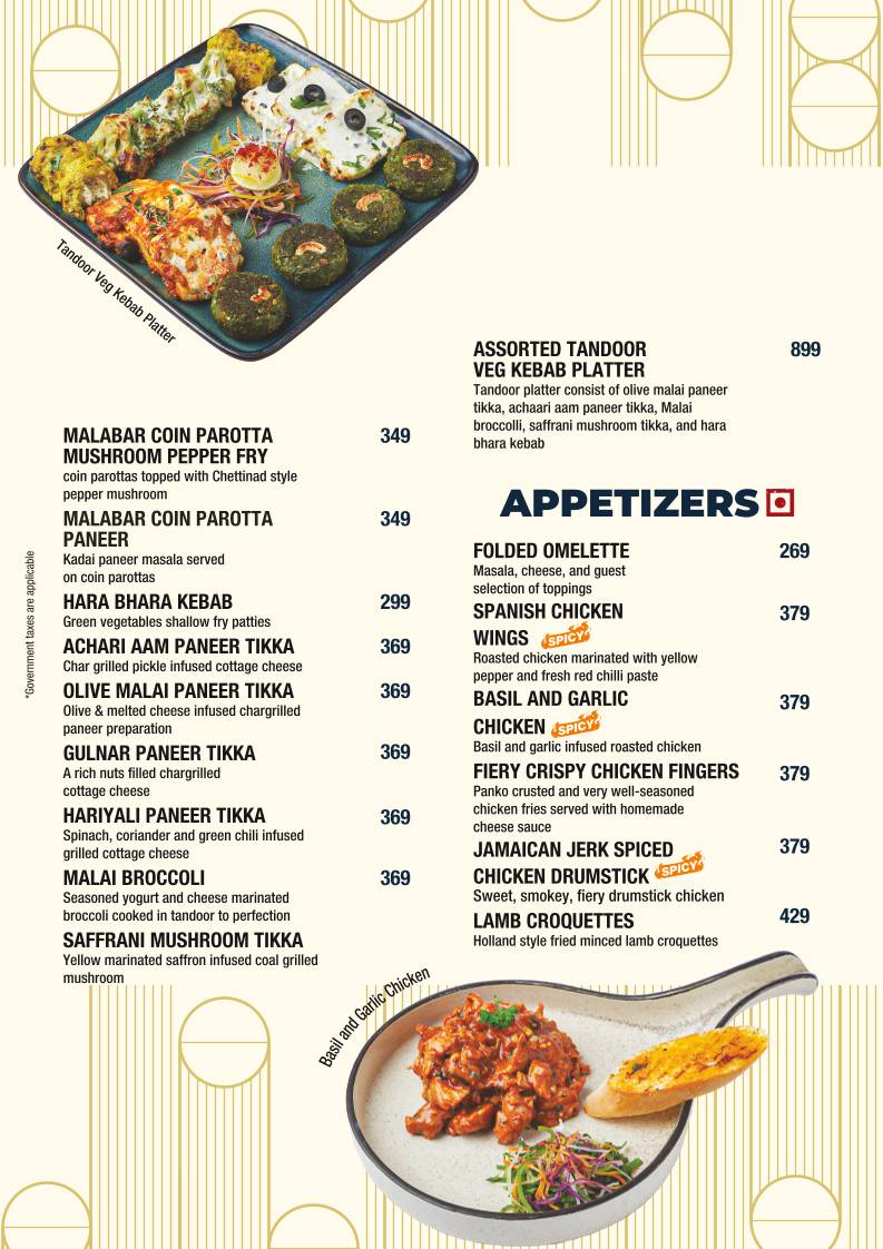 The Living Room Coimbatore menu
