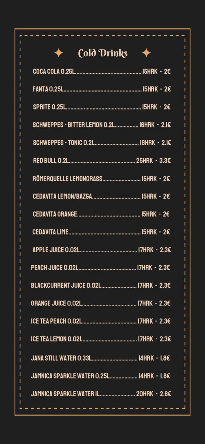 Menu di The Old Monk - Pub 