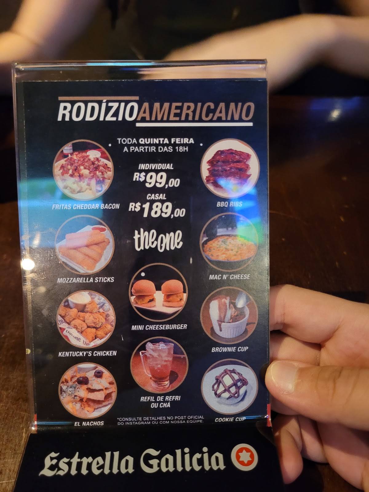 The One Sports Bar & Grill cardápio