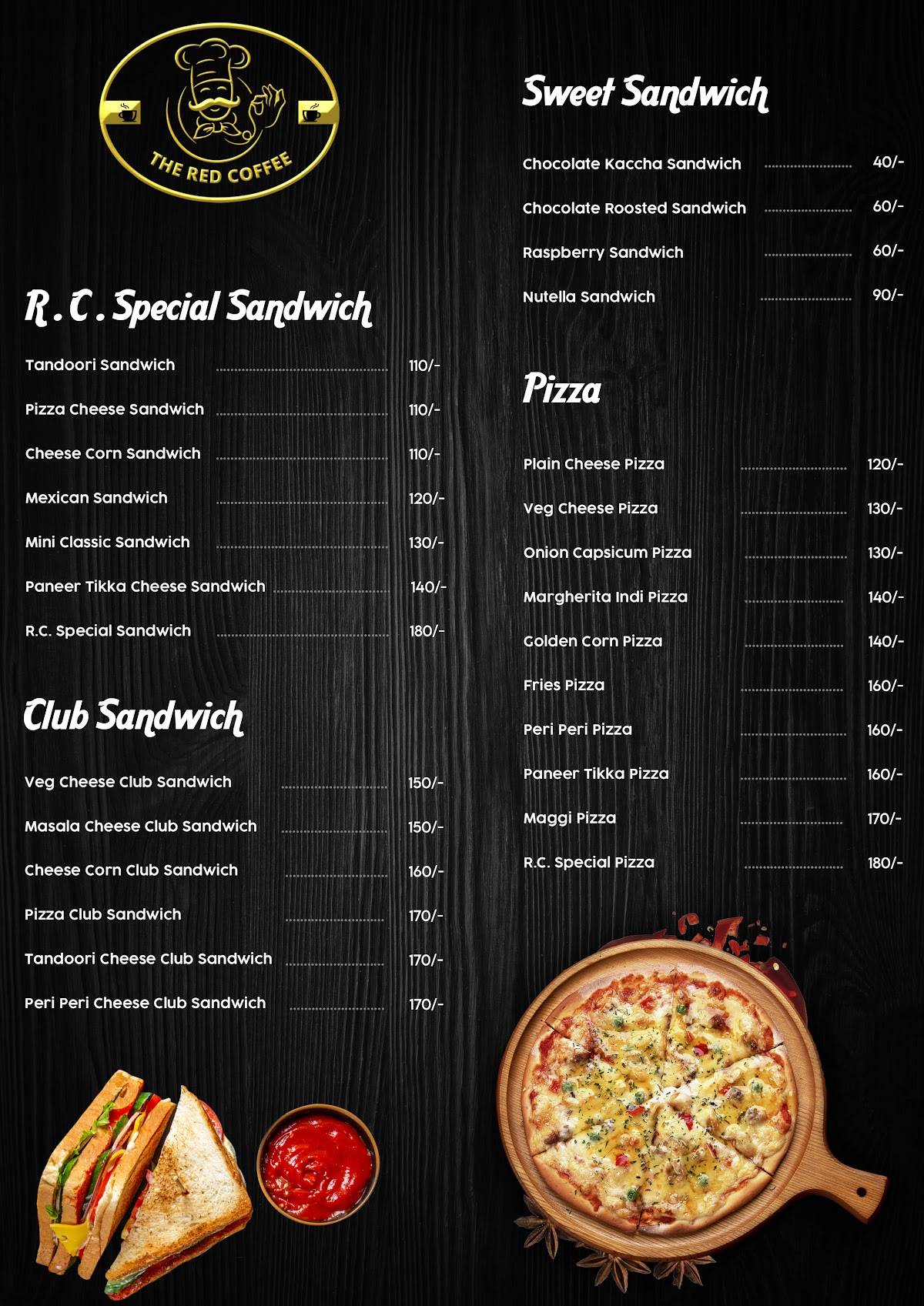 The Red Coffee menu