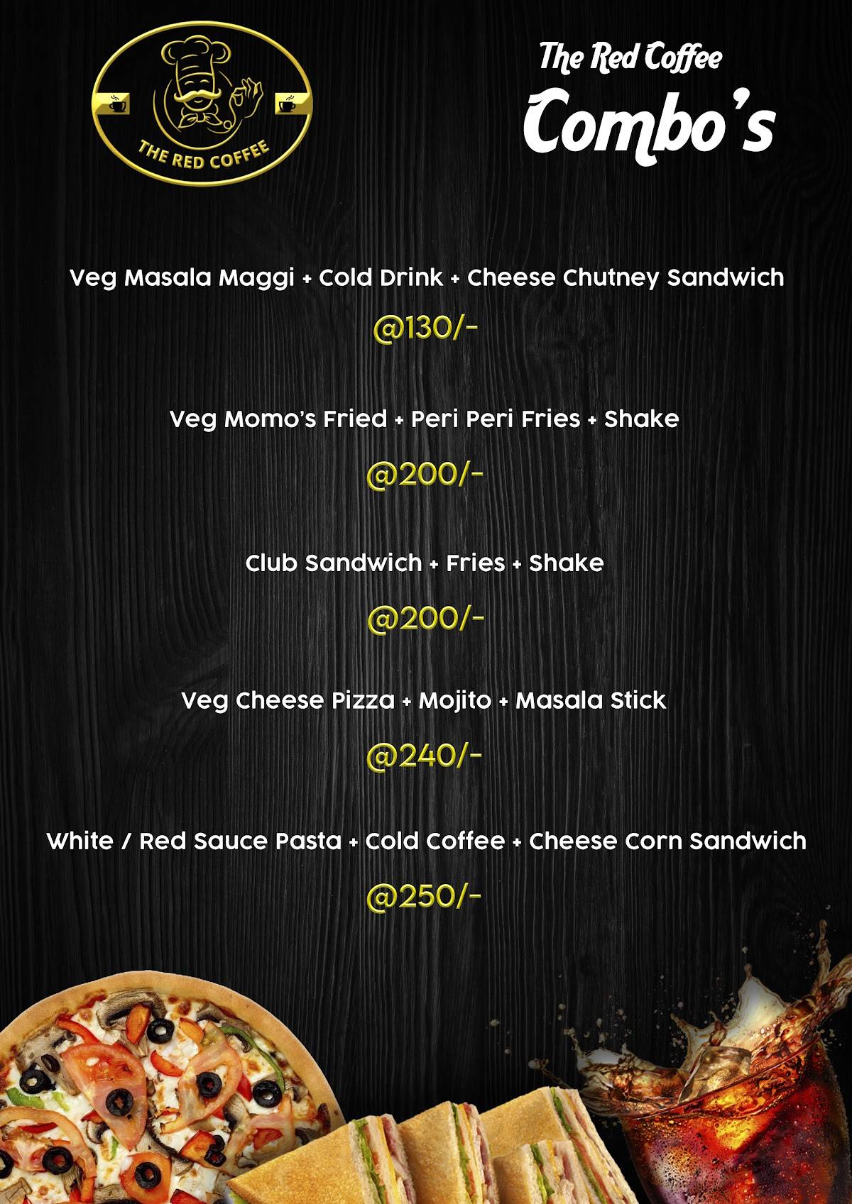 The Red Coffee menu