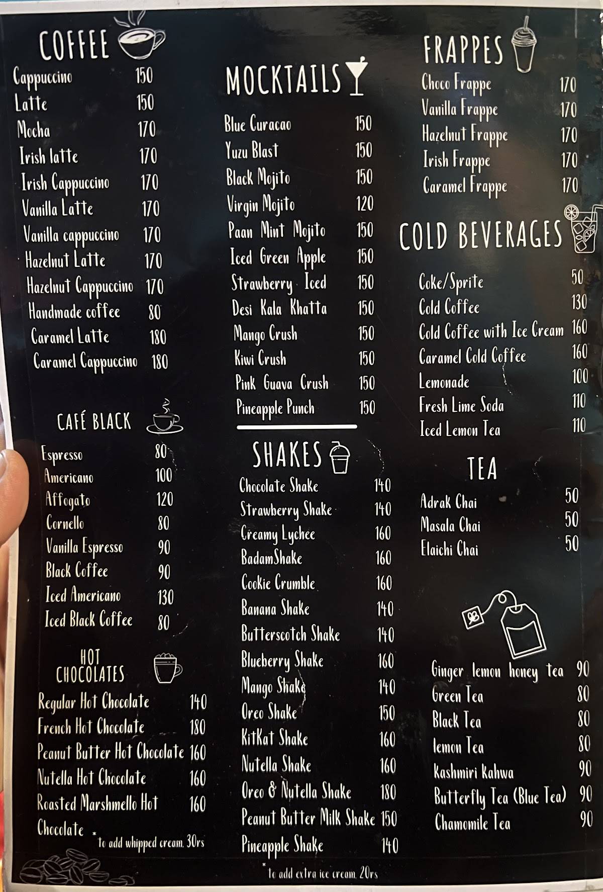 The Roasterie Cafe menu
