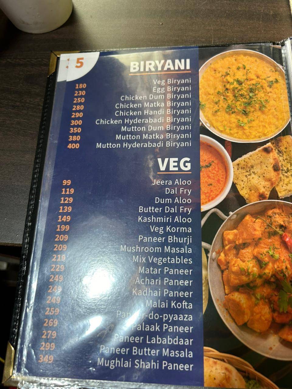 The Rooftop Restaurant menu
