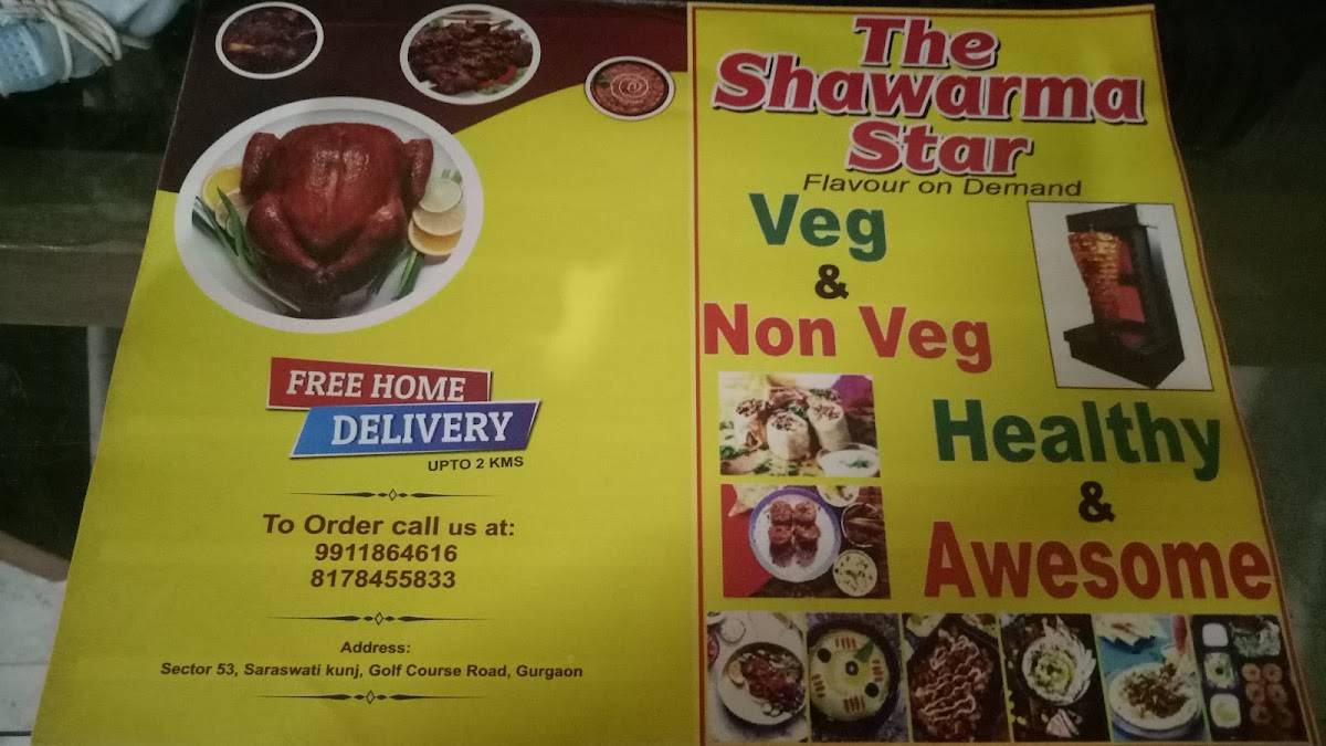 The Shawarma Star menu