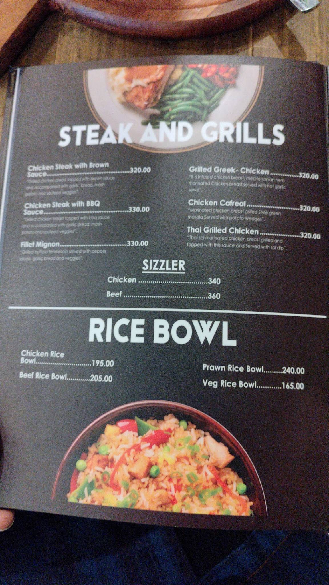 Golden Casa café menu