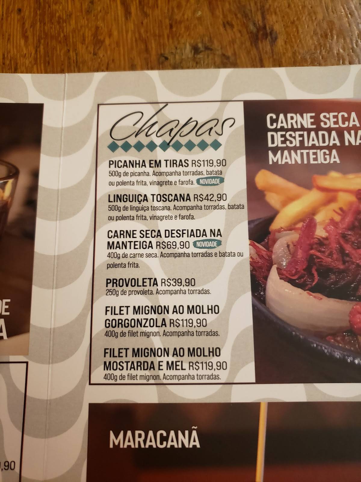 Tijuca Restaurante & Bar cardápio