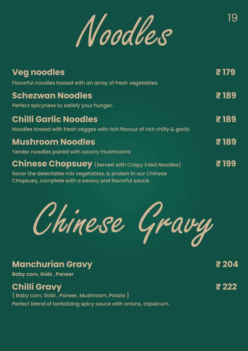 TimeSquare Cafe menu