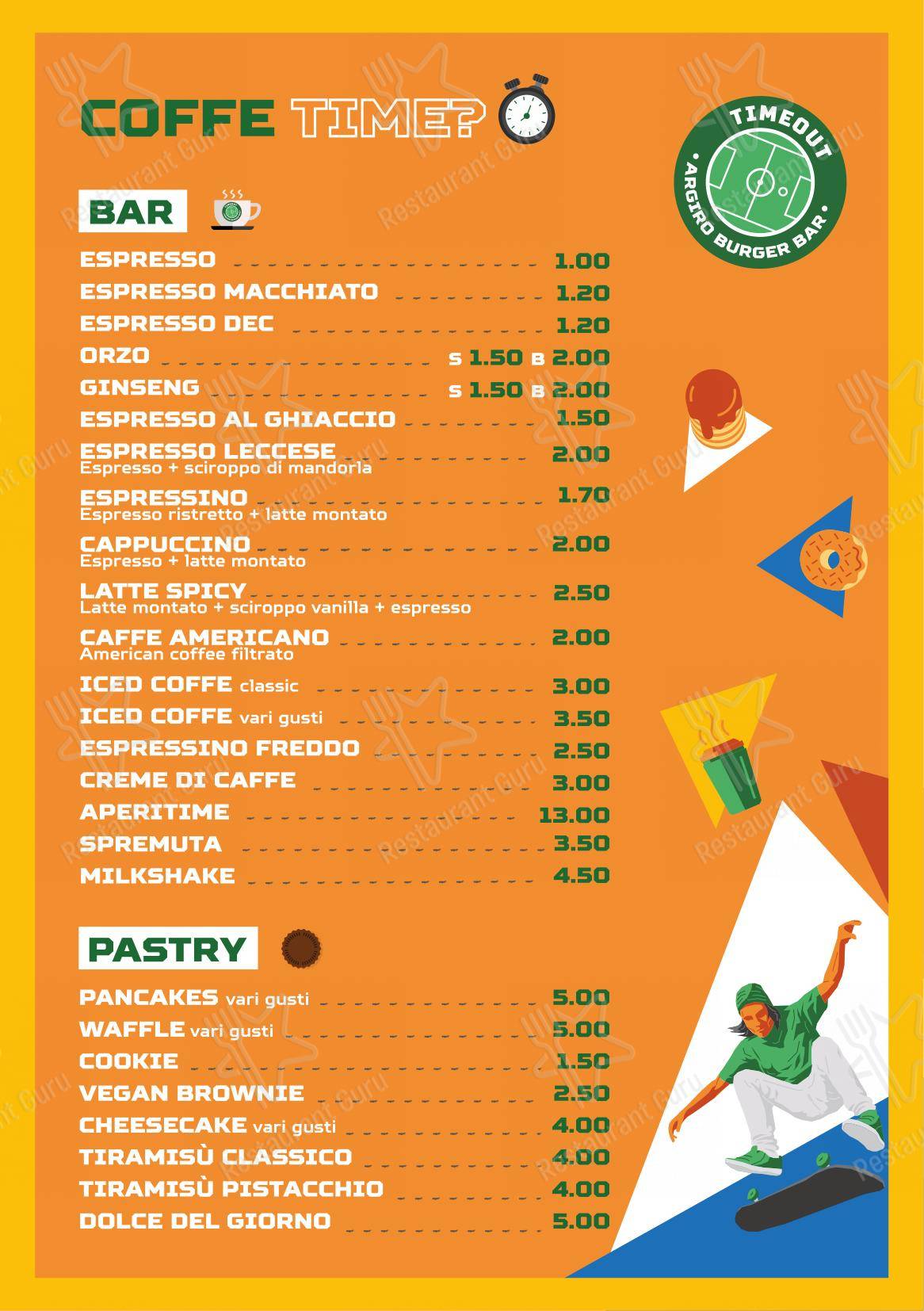 Menu di Timeout Argiro - 菜单