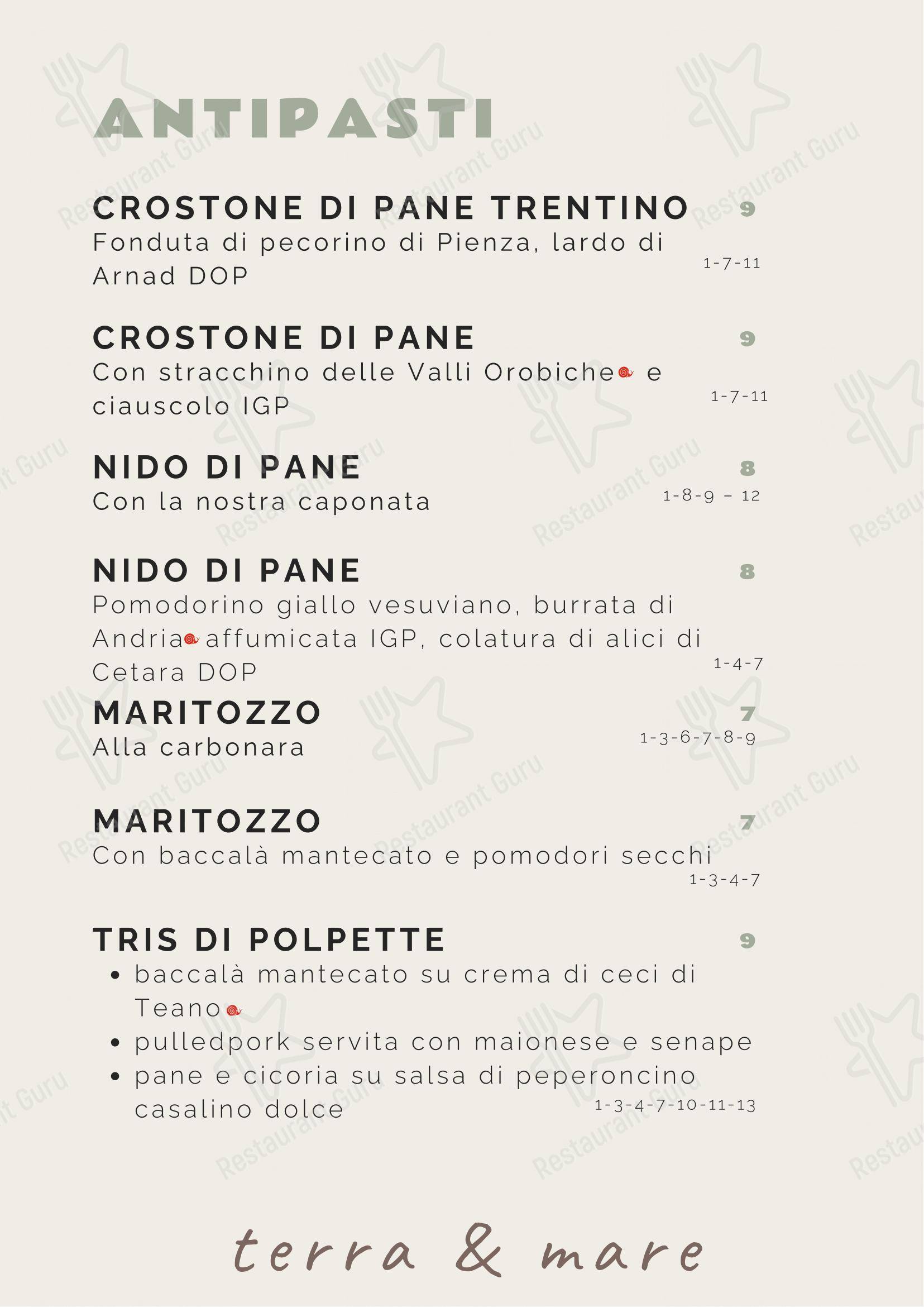Menu per Tipico 20 ristorante