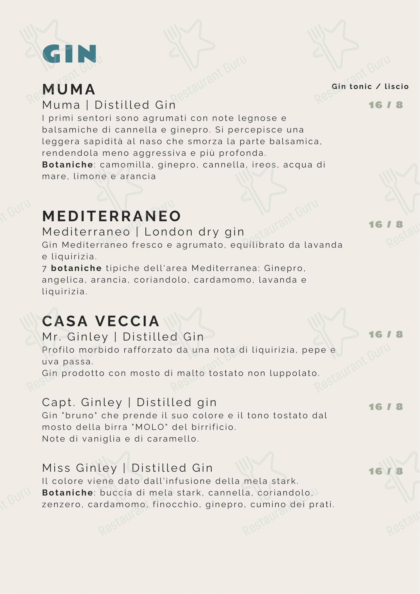 Tipico 20 in Roma - Menu bar