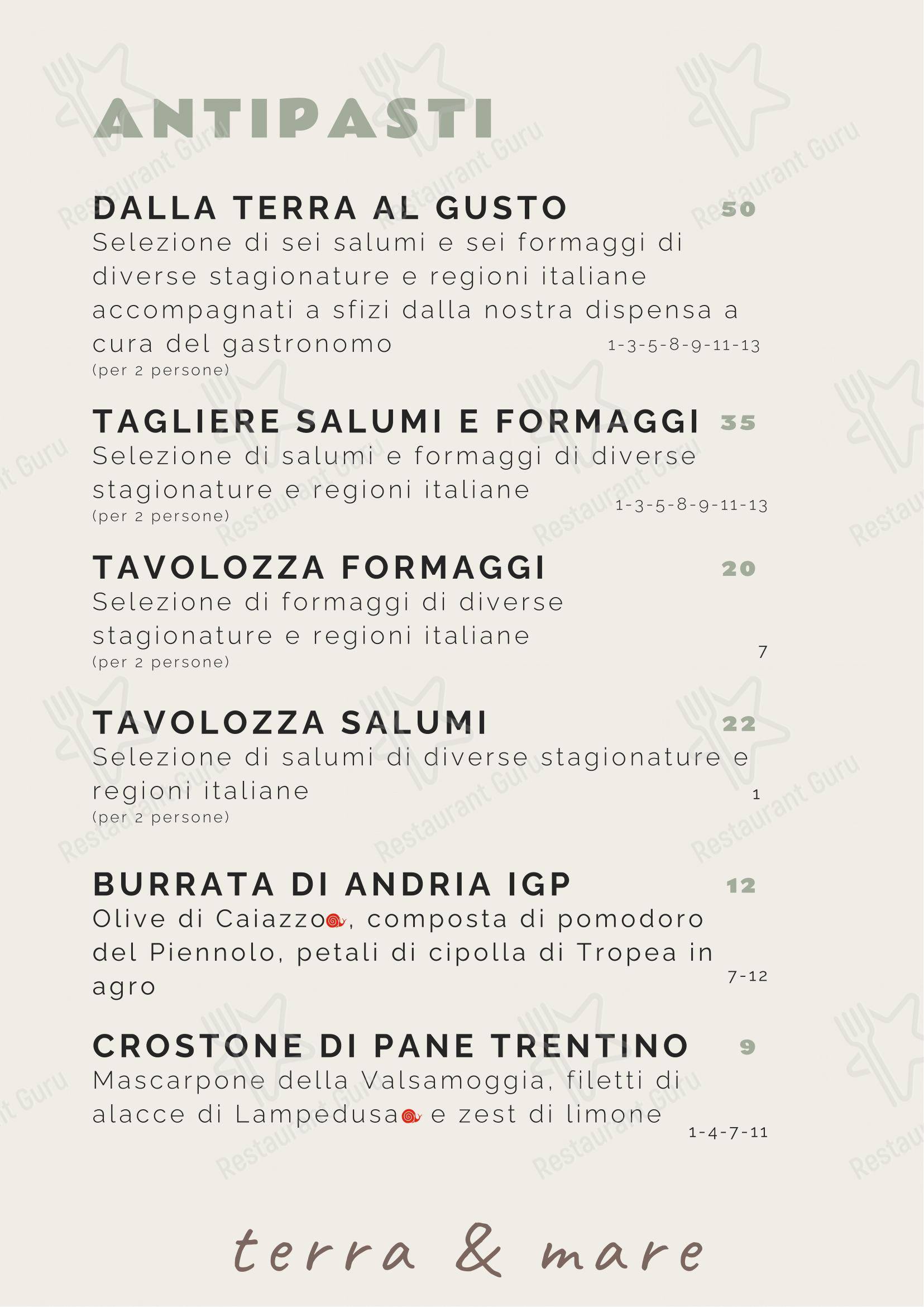Tipico 20 in Roma - Menu