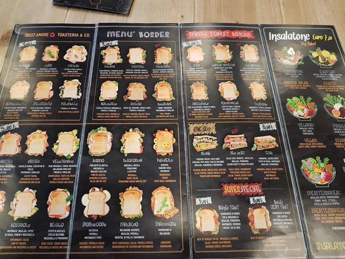 Menu di Toastamore 