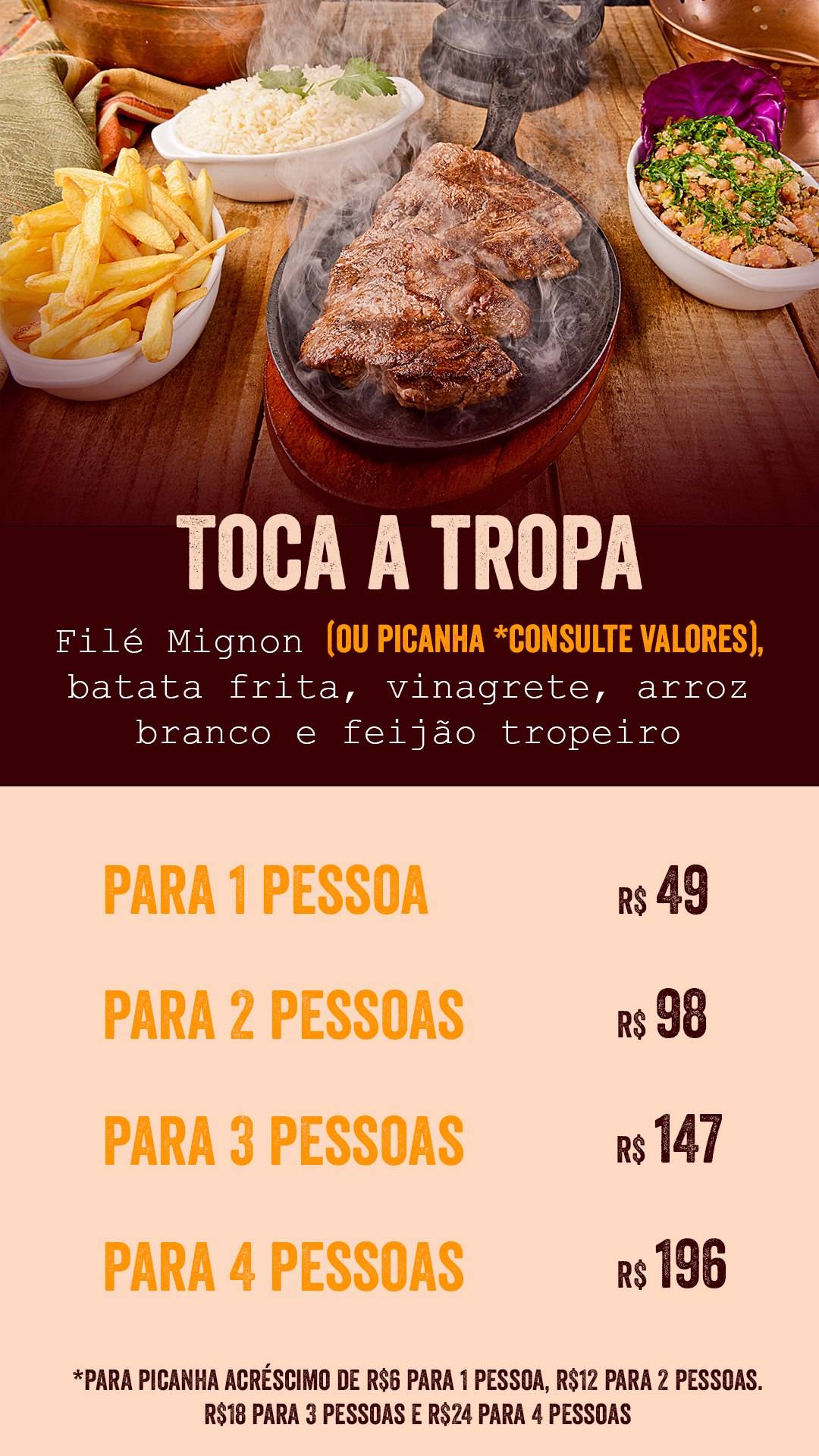 Toca do Caboclo cardápio