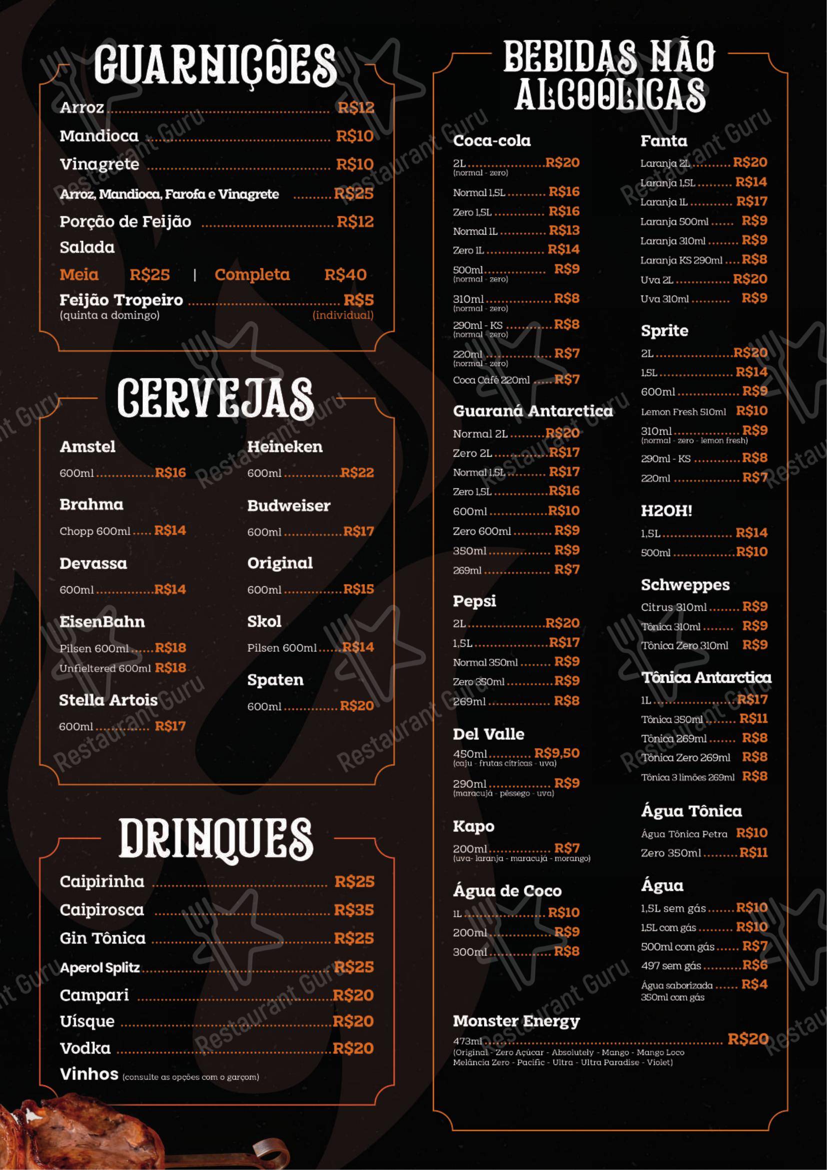 Toni Grill Boa Esperança em Cuiabá - Menu