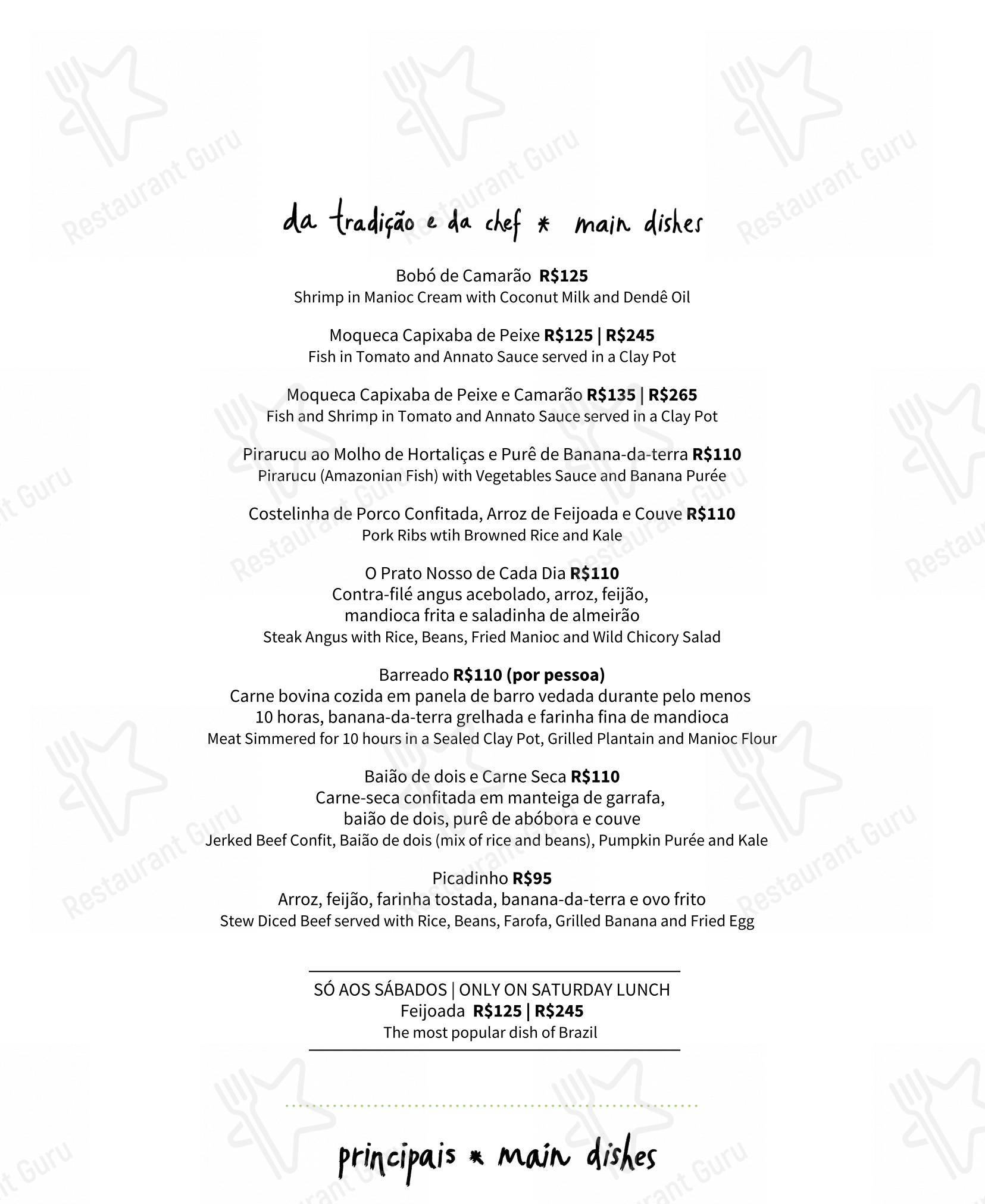 Menu para Tordesilhas em São Paulo