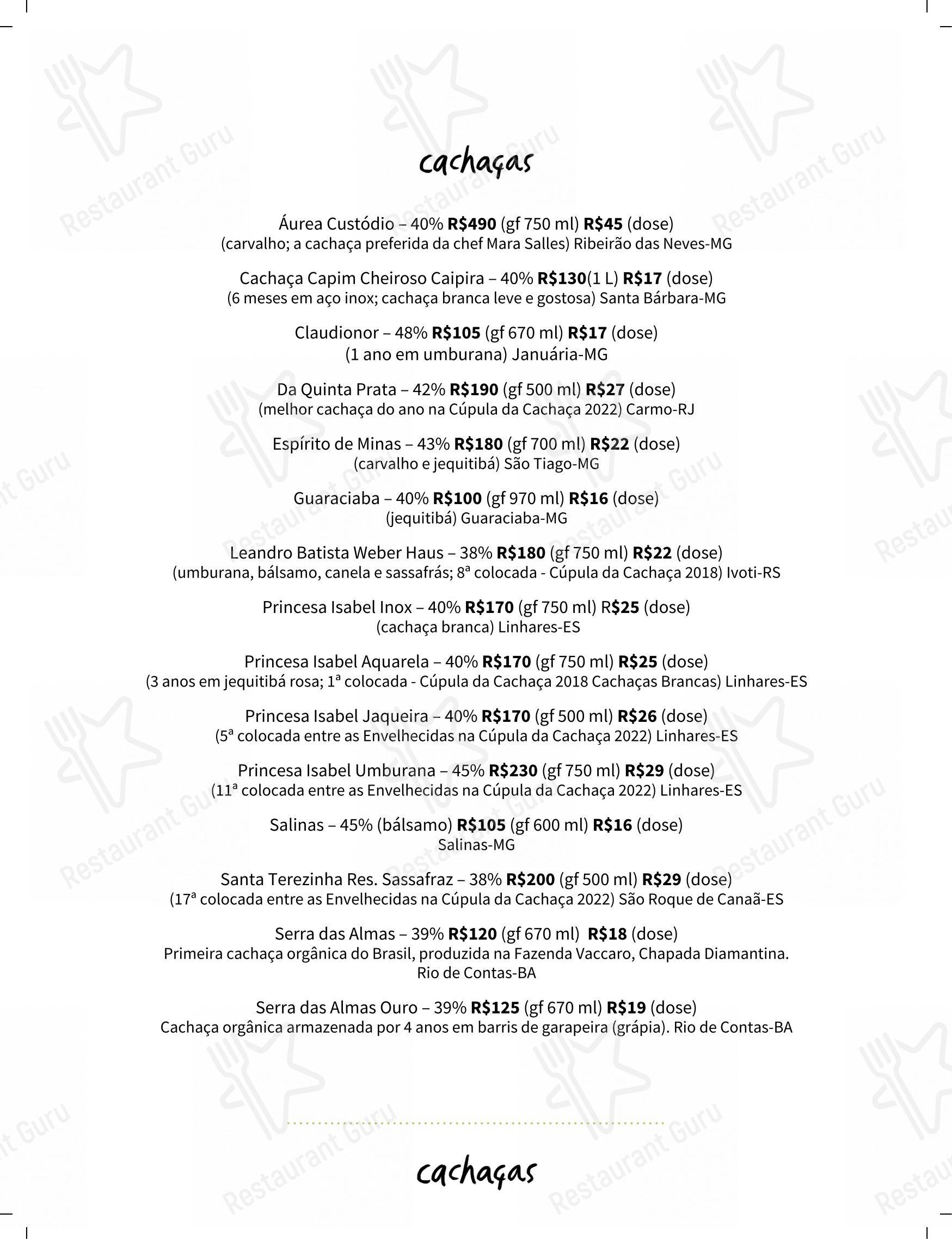 菜单 para Tordesilhas em São Paulo