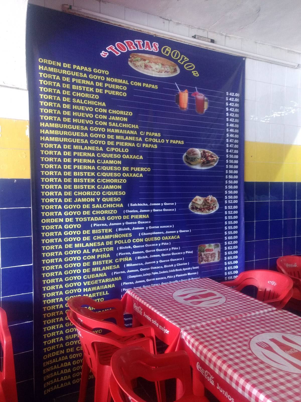 Carta Del Restaurante Tortas Goyo Cancún Av 137 Mza 96 Lote17