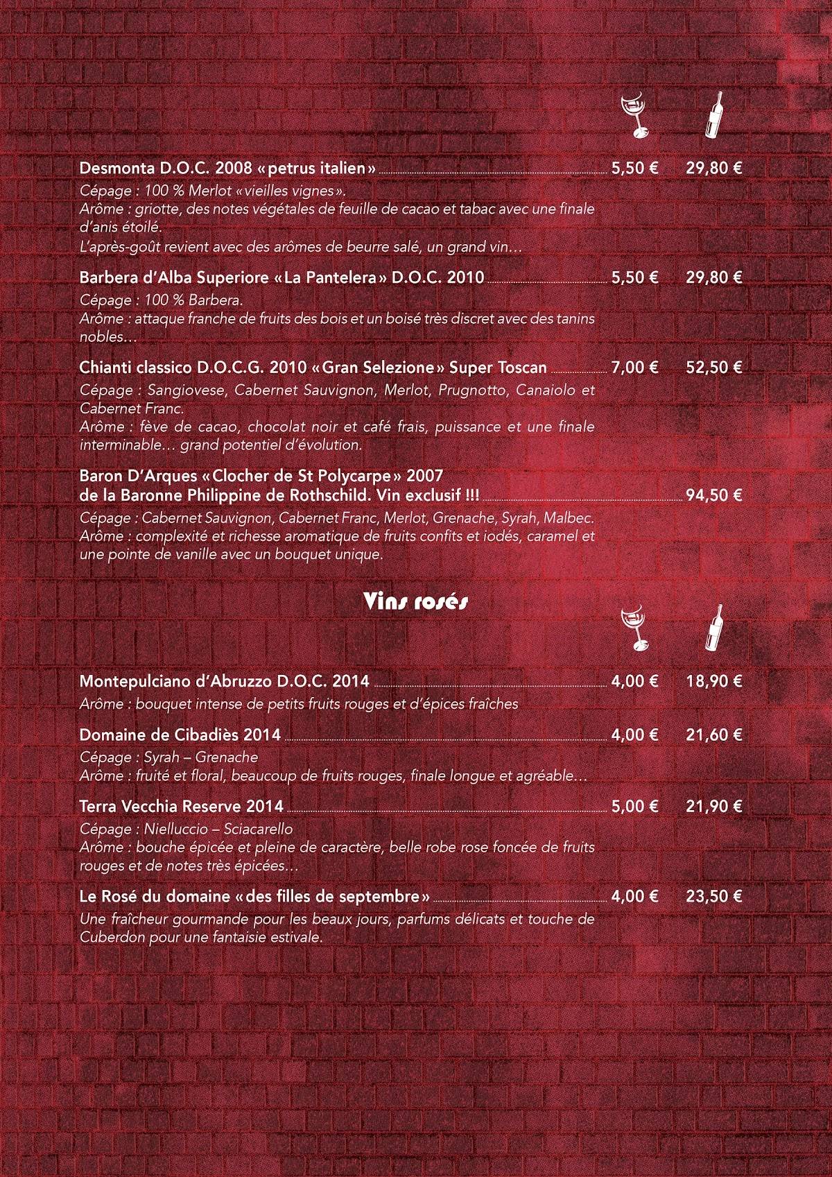 Menu de Charles-Quint