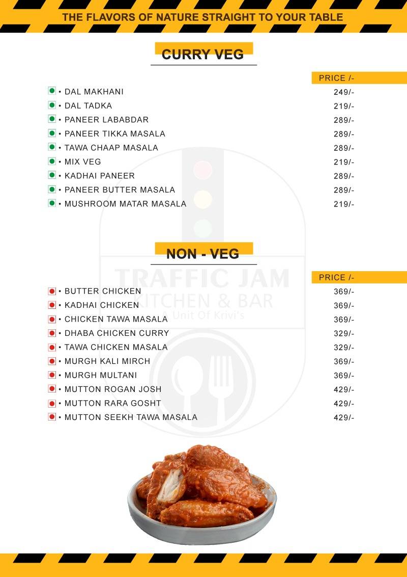 Menu at Traffic Jam Kitchen & Bar, Moradabad