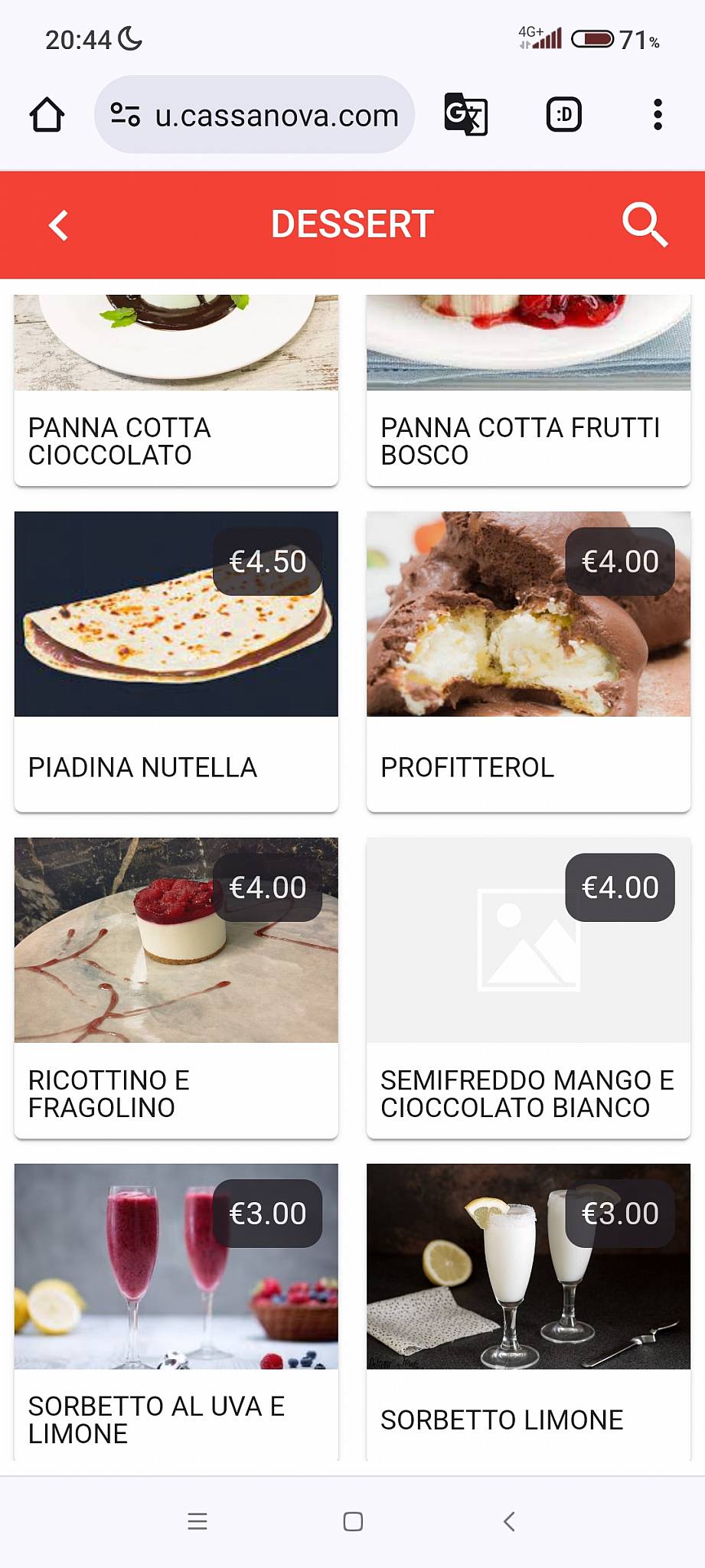 Menu di Trattoria Al Ponte x La Gustosa Ristorante 